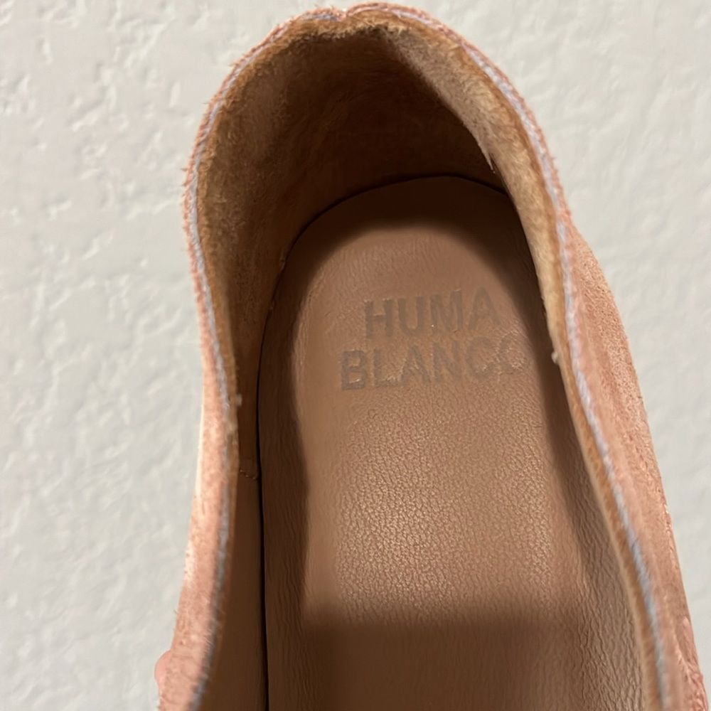 HUMA BLANCO (Anthropologie) Dorotea Rose Pink Suede Embroidered Flats, Size 7 - Picture 10 of 10
